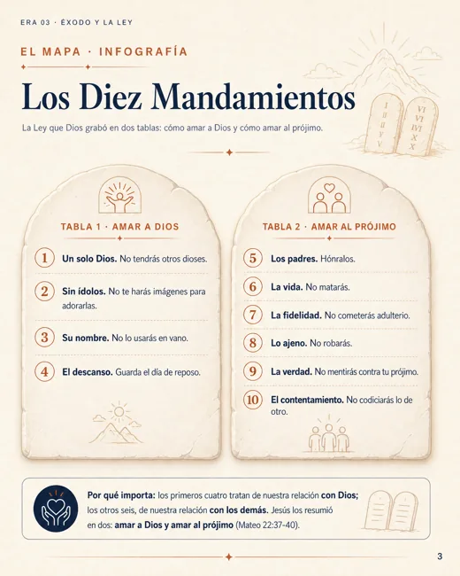 Los Diez Mandamientos en dos tablas