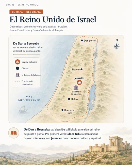 Mapa del Reino Unido de Israel
